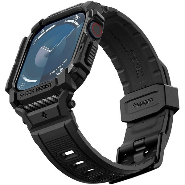 Spigen Rugged Armor Pro řemínek s pouzdrem Apple Watch 10 (46mm) matně černý