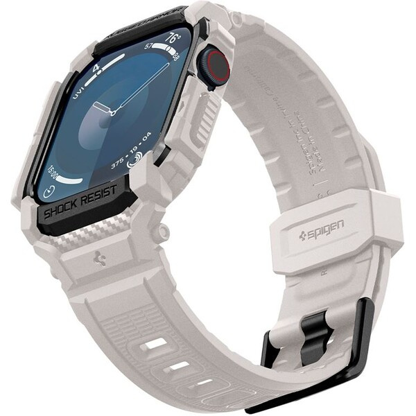 Spigen Rugged Armor Pro řemínek s pouzdrem Apple Watch 10 (46mm) béžový