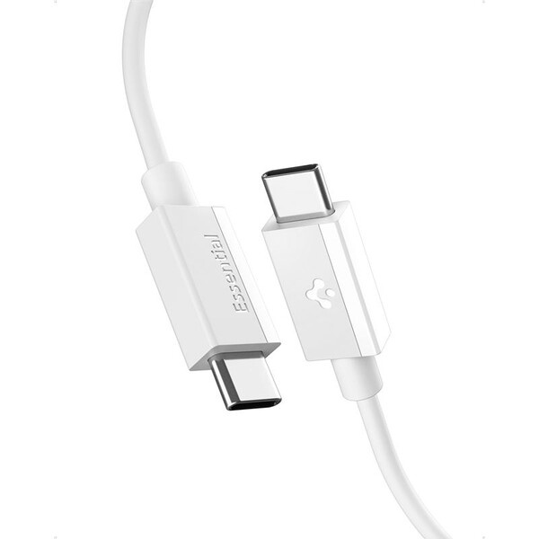 Spigen Essential USB-C/USB-C kabel (60W) 2 m bílý (EB6020CC)