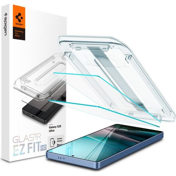 Spigen Glass tR EZ Fit HD sklo Samsung Galaxy S25 Ultra čiré (2 ks)