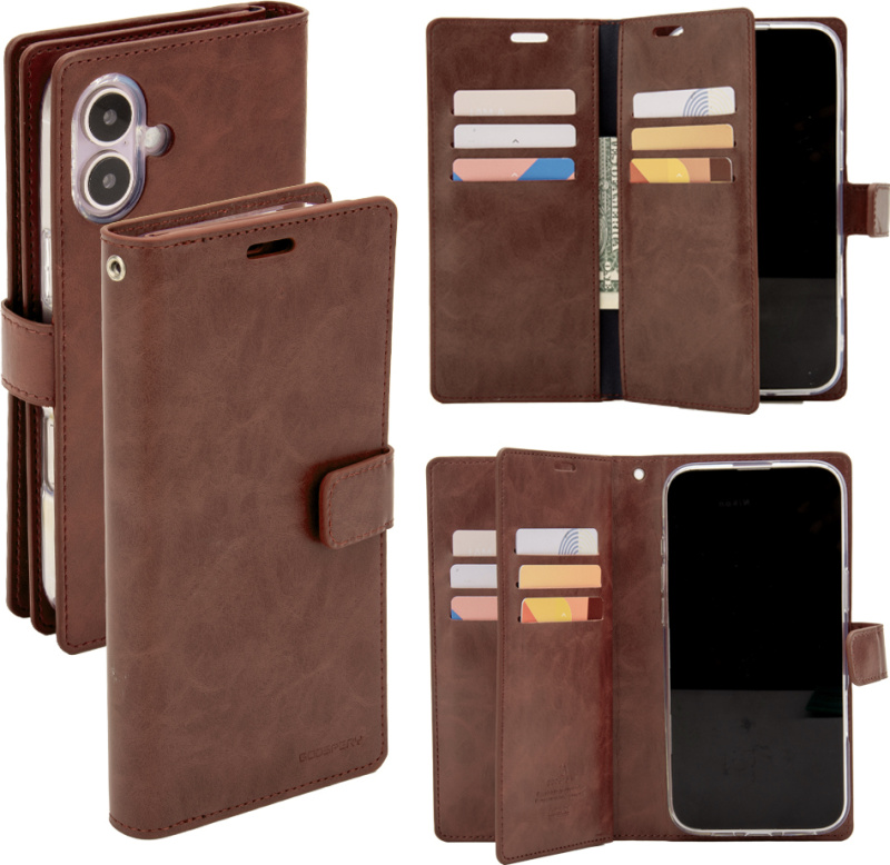 Mercury Ochranné pouzdro na iPhone 16 PLUS - Mercury, Mansoor Diary Brown