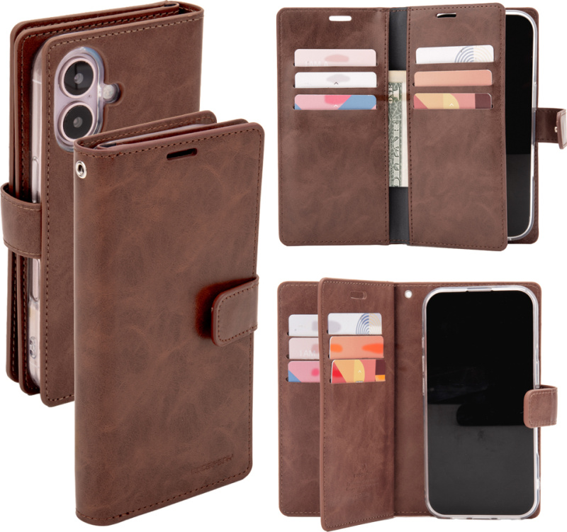 Mercury Ochranné pouzdro na iPhone 16 - Mercury, Mansoor Diary Brown