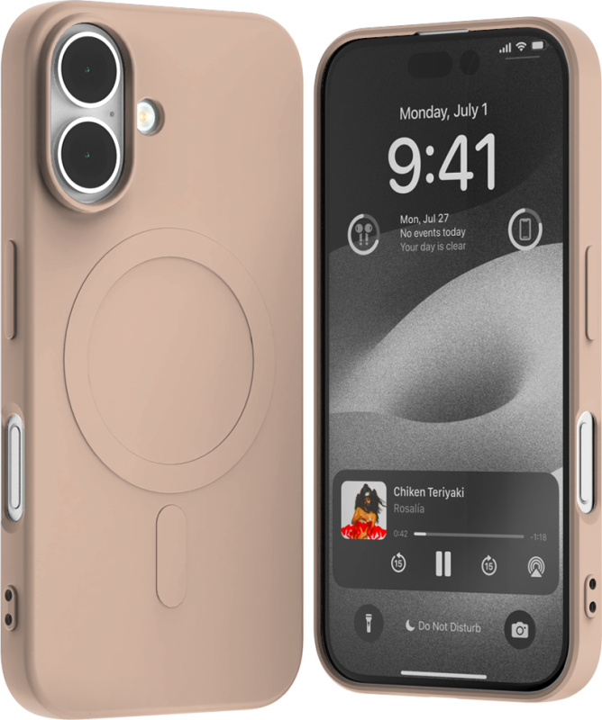 Mercury Ochranný kryt na iPhone 16 - Mercury, SemiSilicon MagSafe Pink Sand