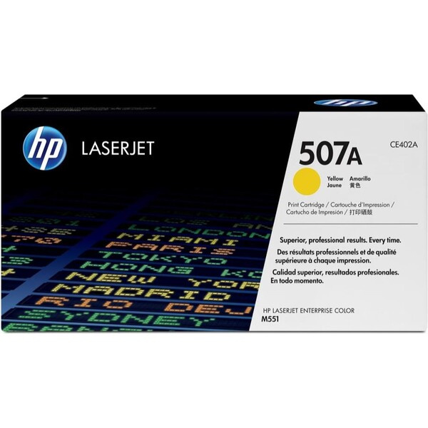 Toner HP CE402A/507A, žlutá