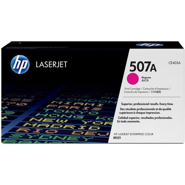 Kazeta tonerová HP CE403A/507A, purpurová