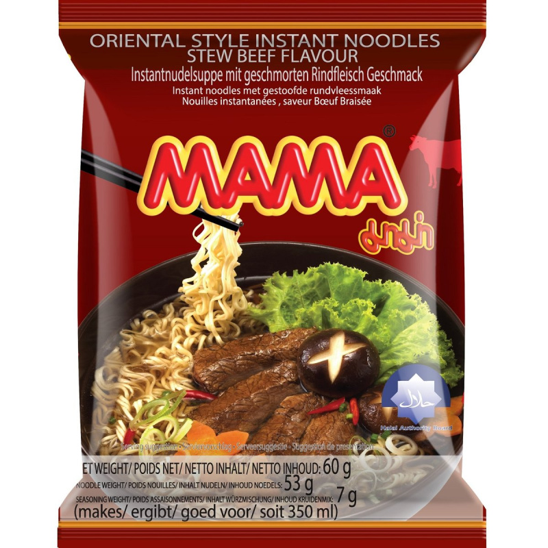 Mama Instantní nudle dušené hovězí maso