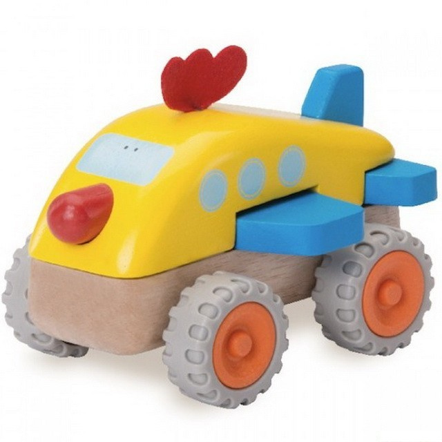 Wonderworld Dřevěné Mini letadlo kuře