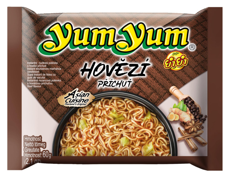 Instantní polévka Yum Yum - hovězí, 60 g