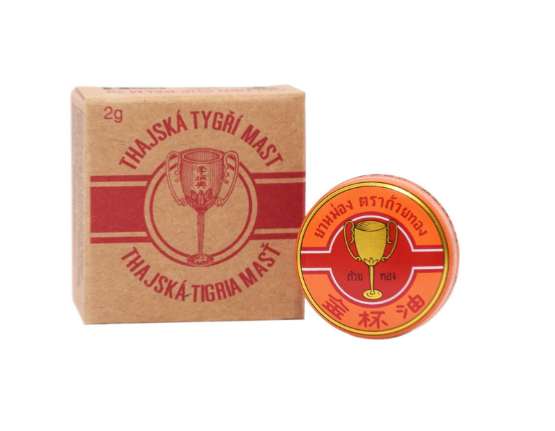 Thajská tygří mast Golden Cup balm 2 g