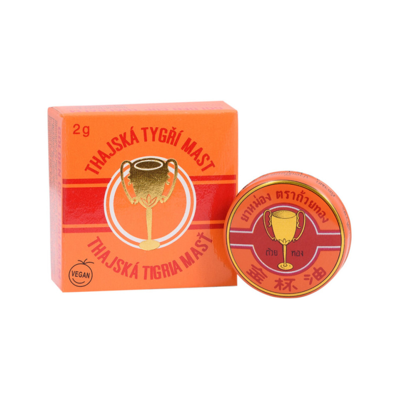 Thajská tygří mast Golden Cup balm 2 g