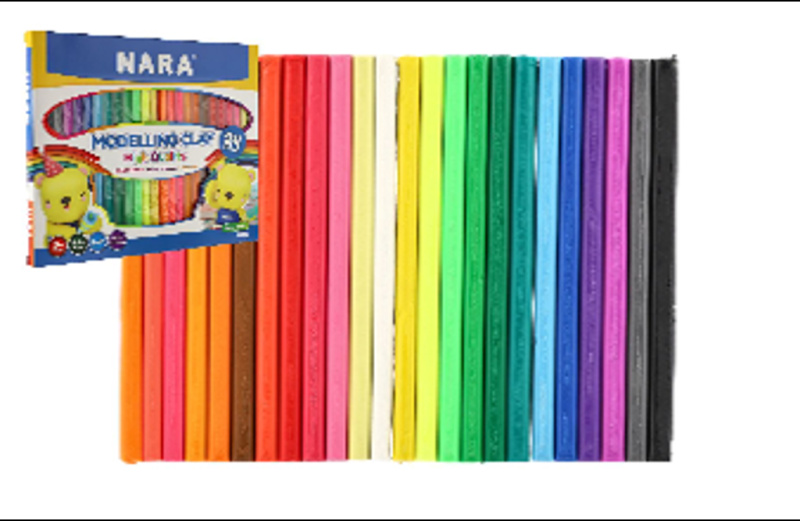 NARA Teddies Modelína/Plastelína 1000g 24ks v krabičce 30x25x2cm
