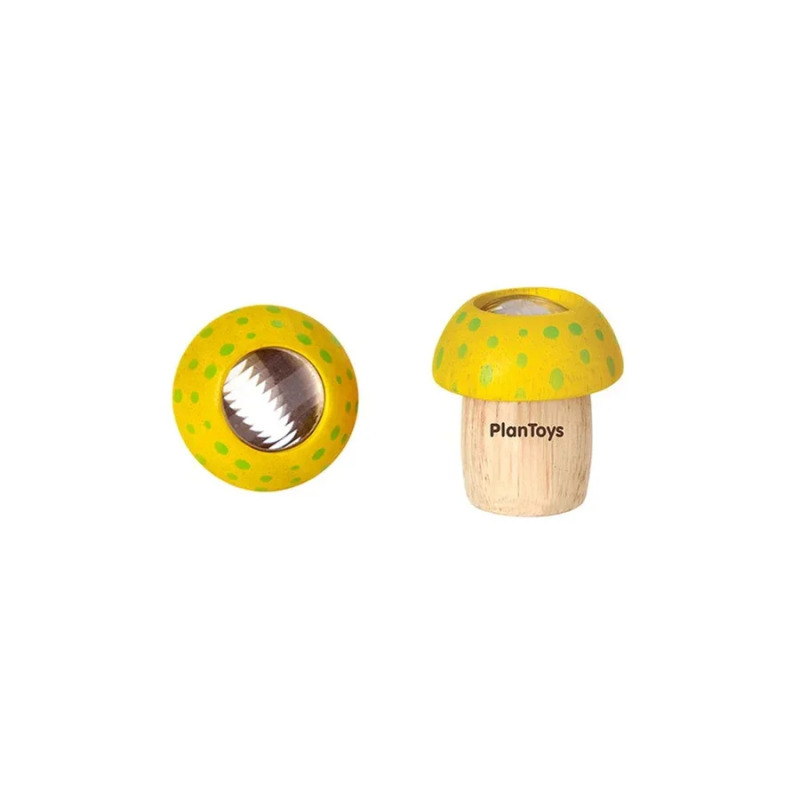 Plan Toys Kaleidoskop houbička - žlutá Montessori