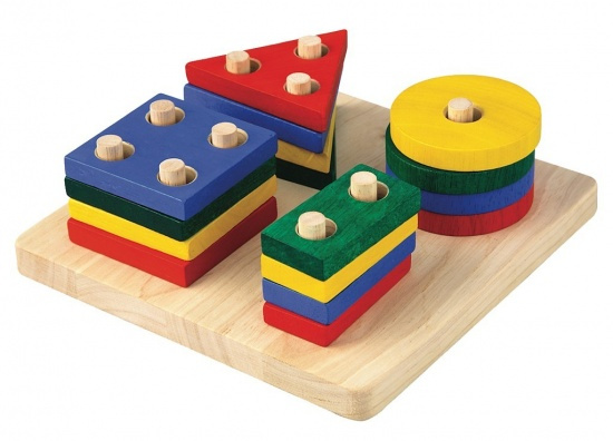 Deska s geometrickými tvary Montessori