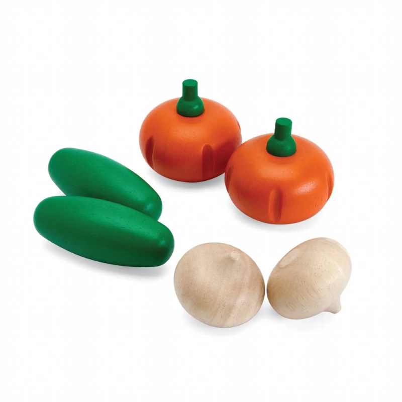 PlanToys Sada čerstvé zeleniny, sada E Montessori