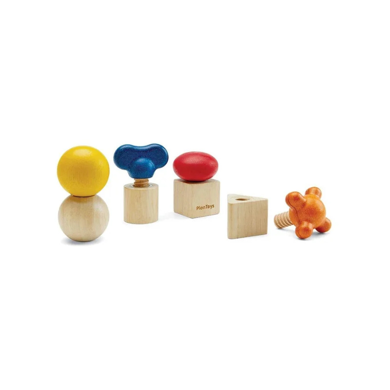 PlanToys Matice a šrouby II Montessori