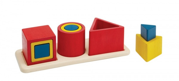 Geometrické tvary - vkládačka Montessori
