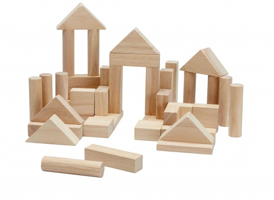 Přírodní kostky - 40 ks Montessori