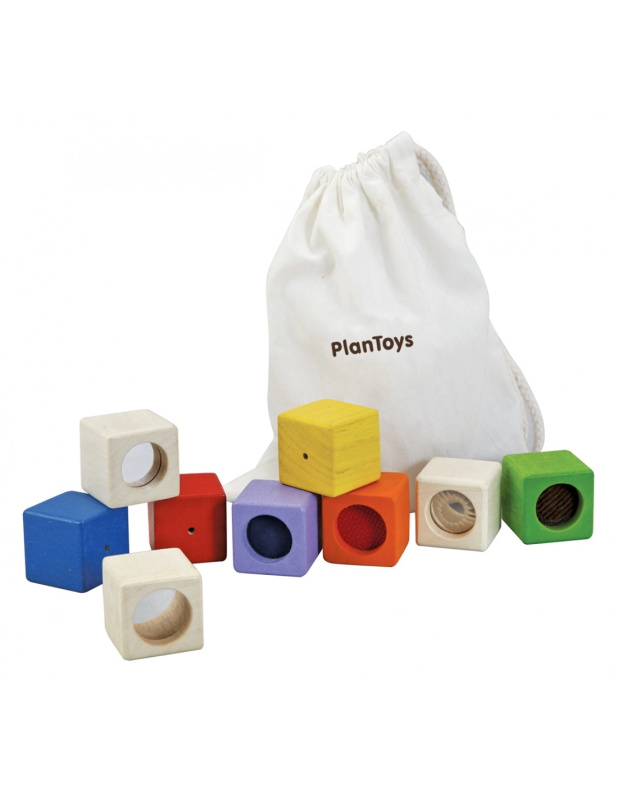Smyslové kostky (9ks) Montessori