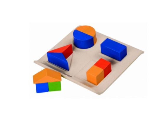 Skládání zlomkových tvarů Montessori
