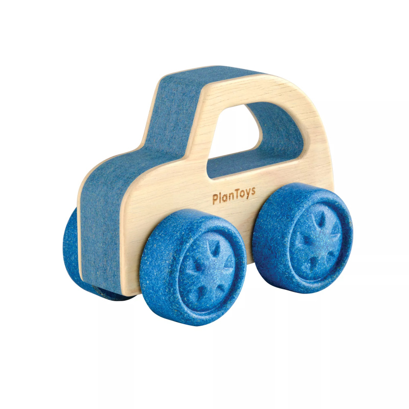 PlanToys dřevěné autíčko osobní auto modré - 1 kus