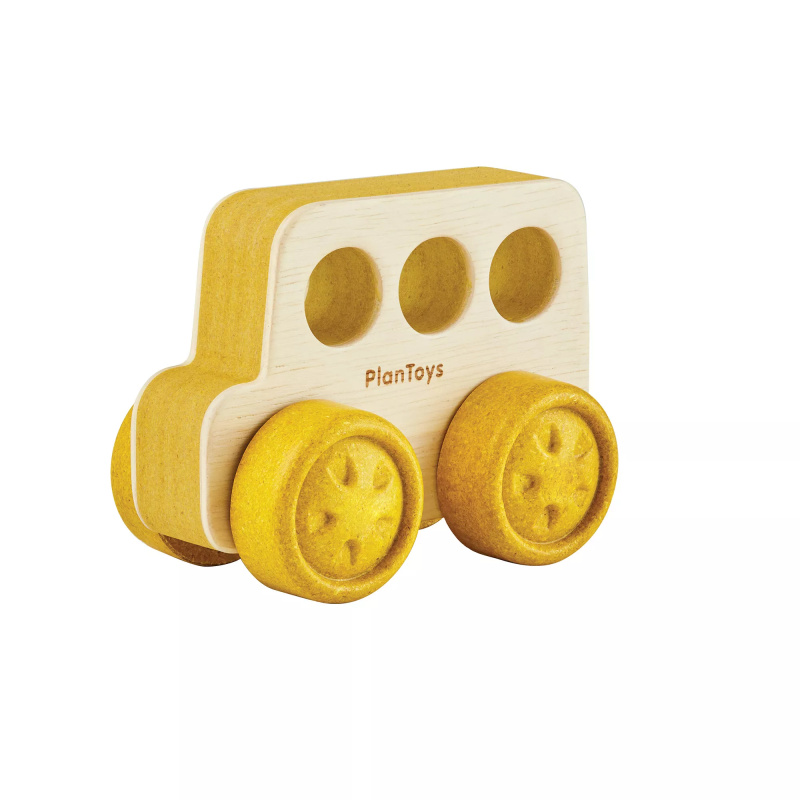 PlanToys dřevěné autíčko autobus pro nejmenší - 1 kus