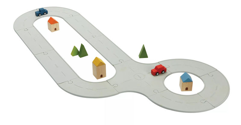 Gumová auto/vláčkodráha Montessori