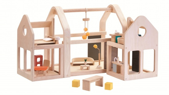 Přenosný domek pro panenky Montessori