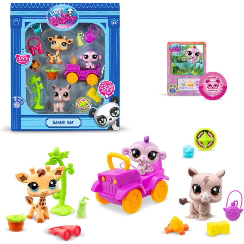 Littlest pet shop zvířátka Safari 3 ks BF00524