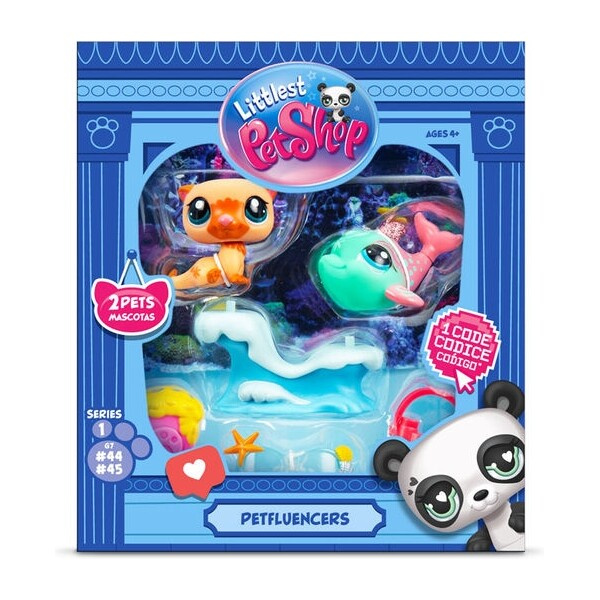 Balení dvou figurek Hasbro Littlest Pet Shop Petfluencers Vícebarevná