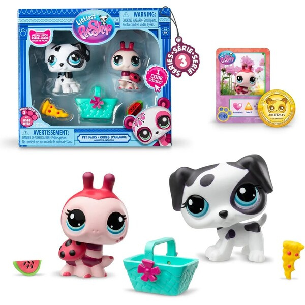Náhodný set dvou figurek Hasbro Littlest Pet Shop (Pet Pairs Series 3) Vícebarevná