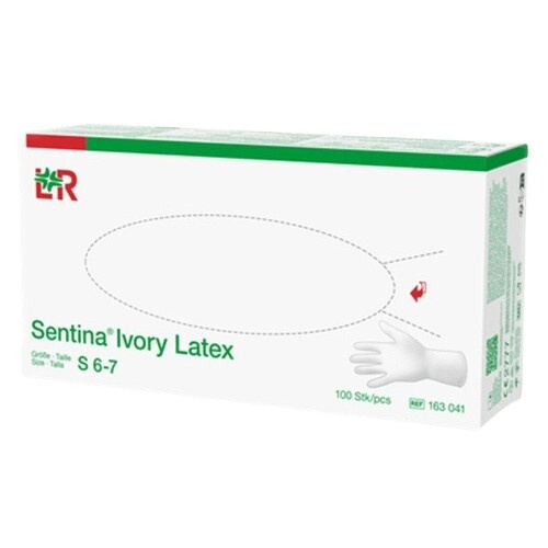 Sentina Ivory latex vel. S rukavice vyšetřovací 100 ks
