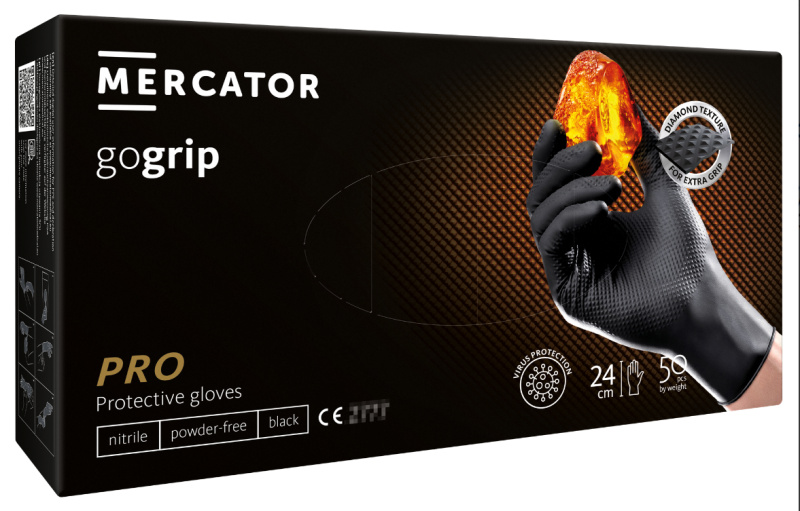Rukavice Mecator Gogrip - černé, vel. M