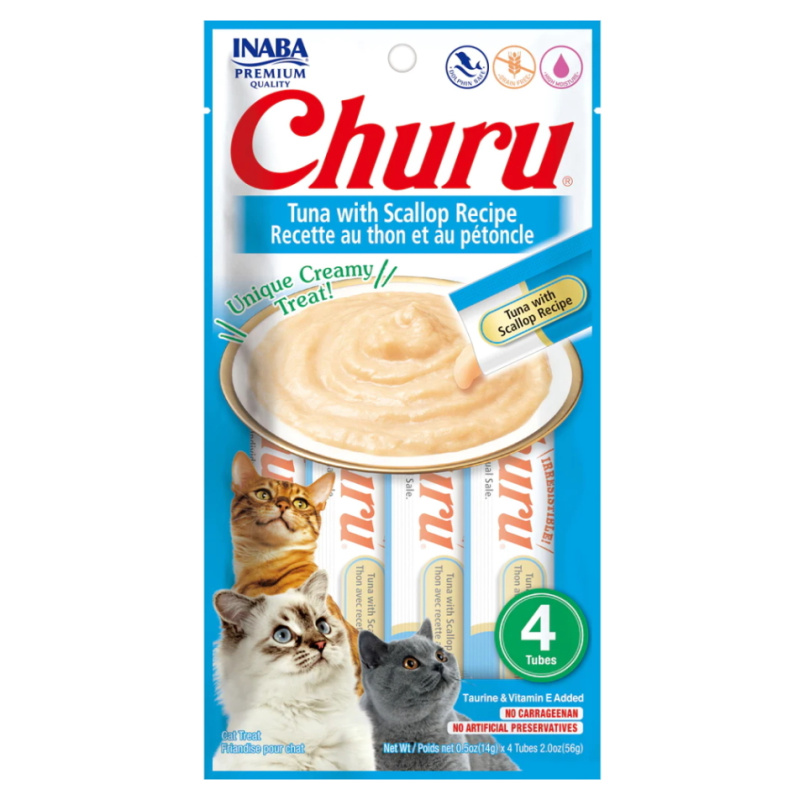 Churu Cat Tuna with Scallop 4x14g