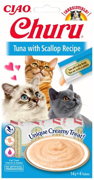 Churu Cat Tuna with Scallop 4x14g