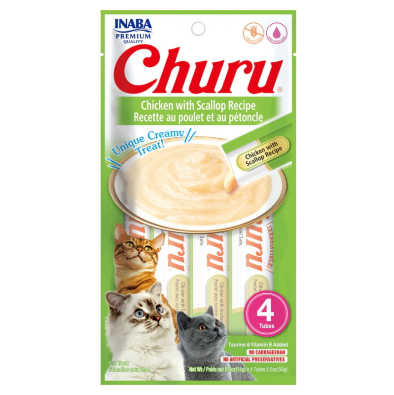 Churu Cat Chicken with Scallop 4x14g