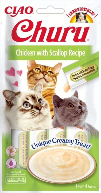 Churu Cat Chicken with Scallop 4x14g