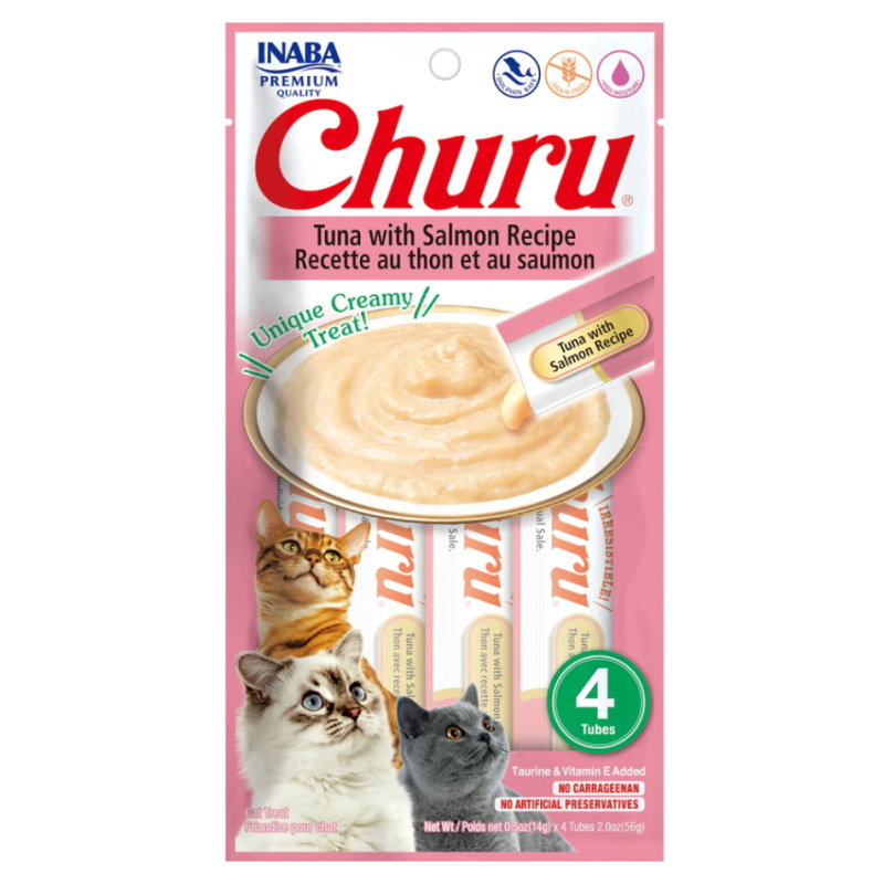 Pochoutka Churu tuňák s lososem 4x14g