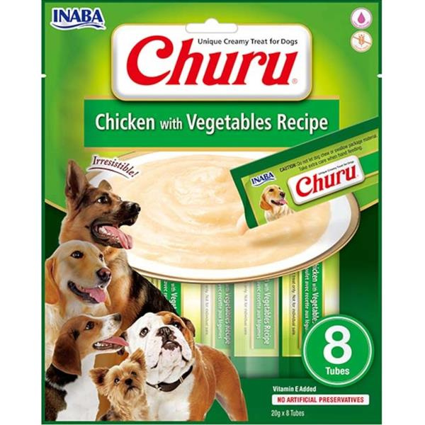 Churu dog snack kuře & zelenina 8x 20g