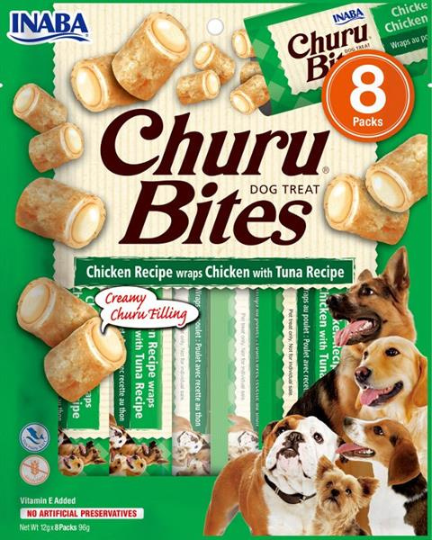 Churu Dog Bites Chicken wraps Chicken+Tuna 8x12g