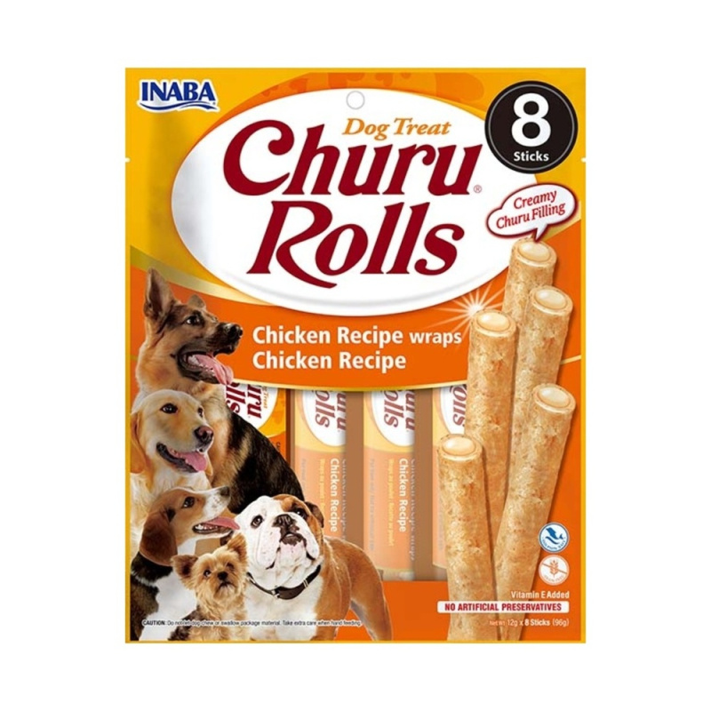 Churu Dog Rolls Chicken wraps Chicken 8x12g