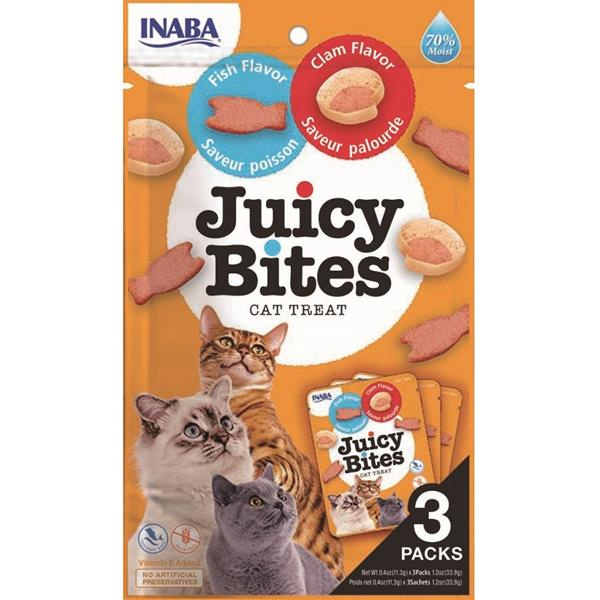 Churu Cat Juicy Bites Fish&Clam Flavor 3x11,3g
