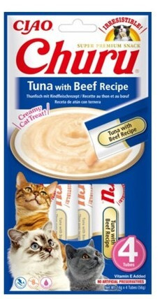 Churu Cat Tuna with Beef Recipe 4x14g