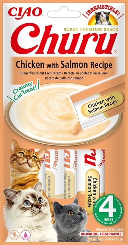 Churu Cat Chicken with Salmon Recipe 4x14g