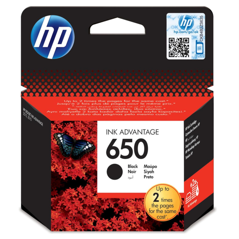 Kazeta inkoustová HP CZ101AE/650, černá