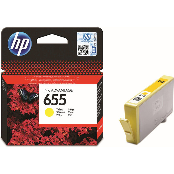 HP - cartridge CZ112AE Yellow č. 655 (žlutá) pro inkoustové tiskárny