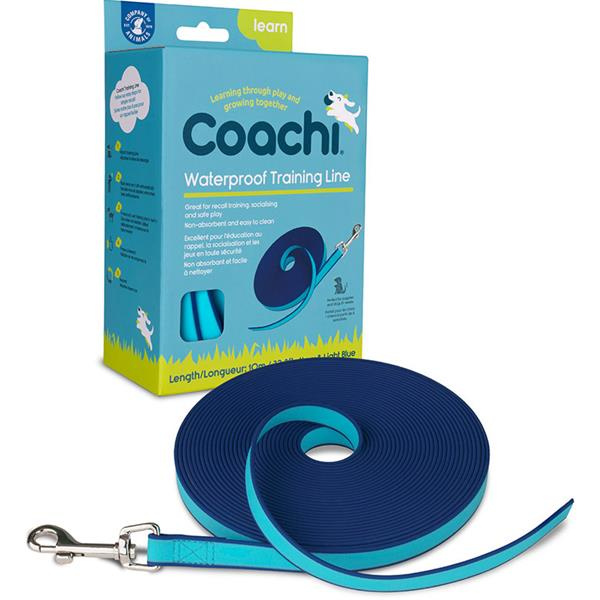 COACHI Training Line Waterproof Výcvikové vodítko modré 10 m