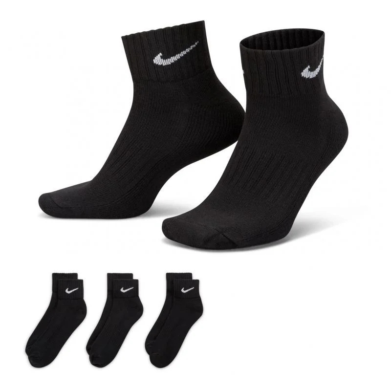 Nike Value Cotton Quarter ponožky 3 páry SX4926 001 L 42-46