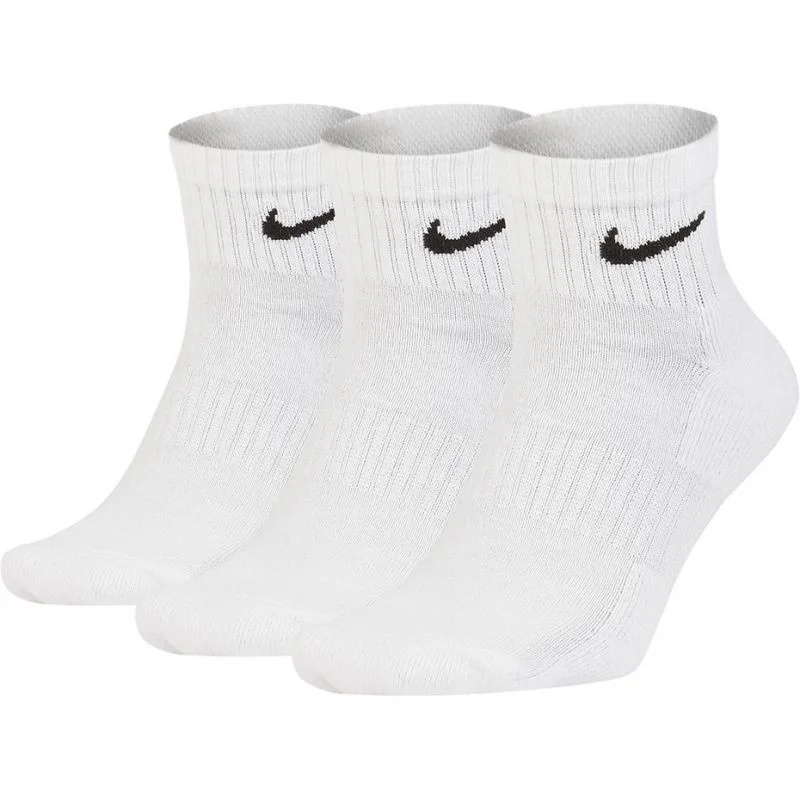 Nike Value Cotton Quarter 3 páry ponožek bílé SX4926 101 34-38