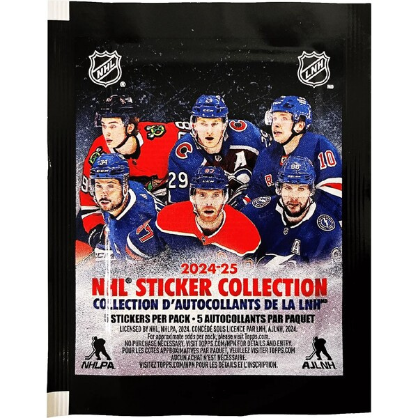 NHL Topps 2024-25 Hockey Sticker Collection Pack [5 Stickers]