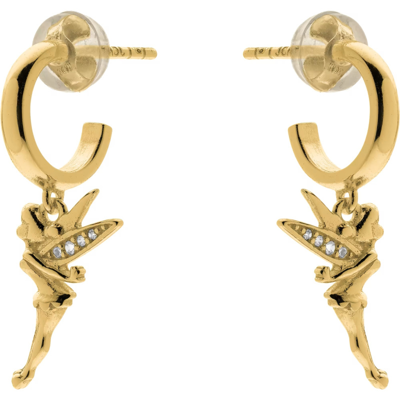 Disney Pozlacené dívčí kruhové náušnice Víla Zvonilka ES00074YZWL.CS